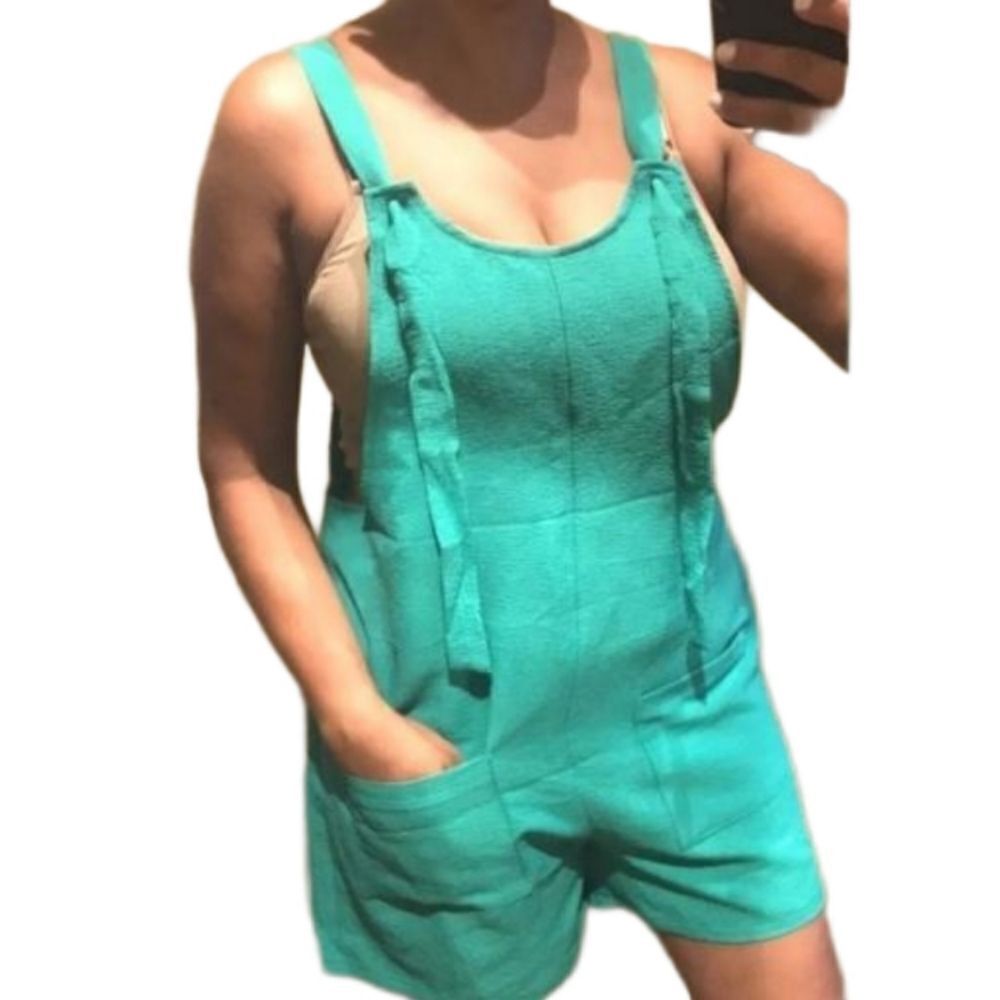 Ladies' Overall Green Romper Size Large
